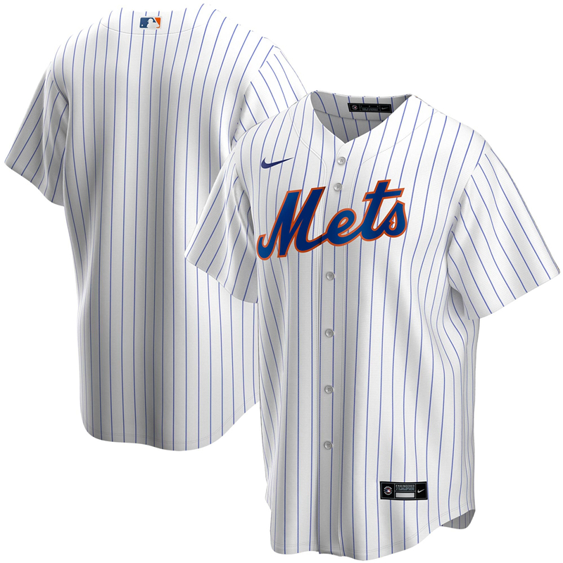 2020 MLB Men New York Mets Nike White Home 2020 Replica Team Jersey 1->new york mets->MLB Jersey